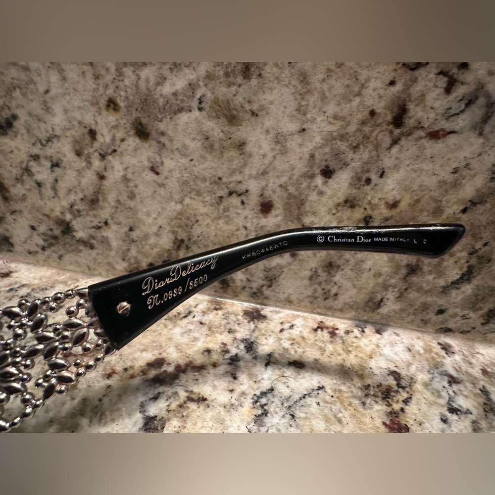 Christian Dior Delicacy Crystal Black Sunglasses Limited Edition RARE Vintage - Picture 7 of 9